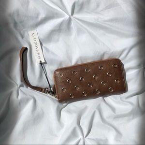 Brown clutch wallet